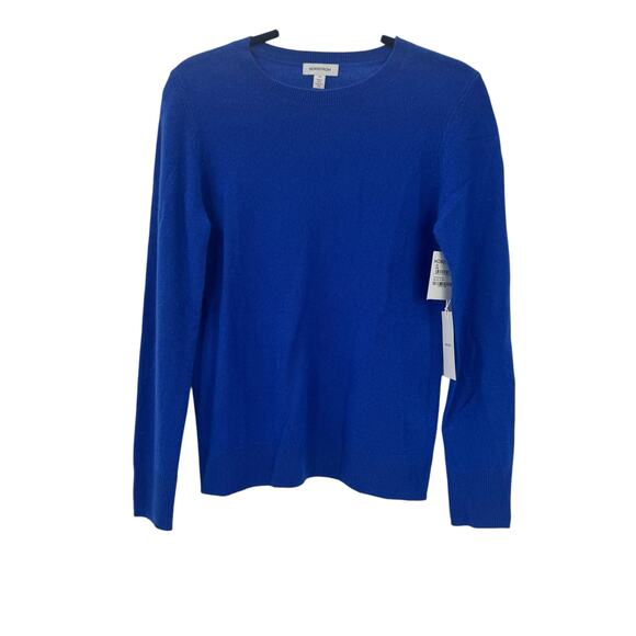 Nordstrom Cashmere Crewneck Sweater Long Sleeve In Blue Surf Size XS NWT - Picture 5 of 12